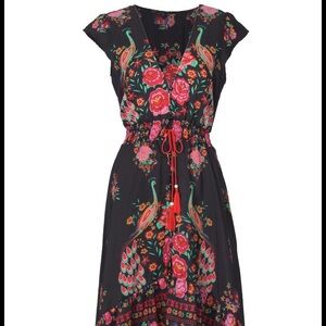 Cupshe black floral maxi dress